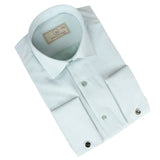 Camisa Oxford masculina verde com punho duplo