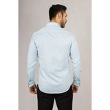 Camisa Oxford masculina verde com punho duplo