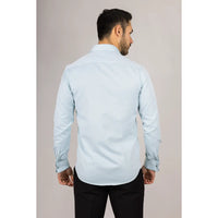 Camisa Oxford masculina verde com punho duplo