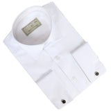 Camisa Oxford masculina branca com punho duplo