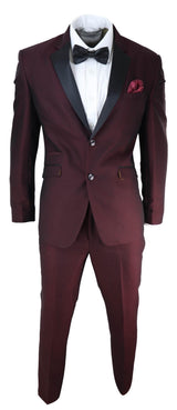 Terno smoking masculino cor vinho