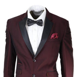 Terno smoking masculino cor vinho