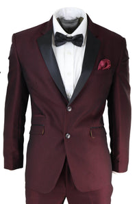 Terno smoking masculino cor vinho