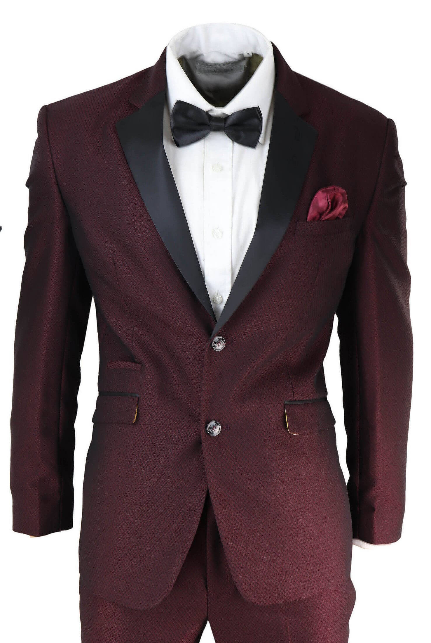Terno smoking masculino cor vinho