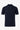 Camisa polo azul-marinho de malha com zíper para homens