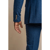 Orson - Blazer Clássico Masculino em Tweed Azul
