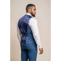Orson - Colete masculino em tweed azul