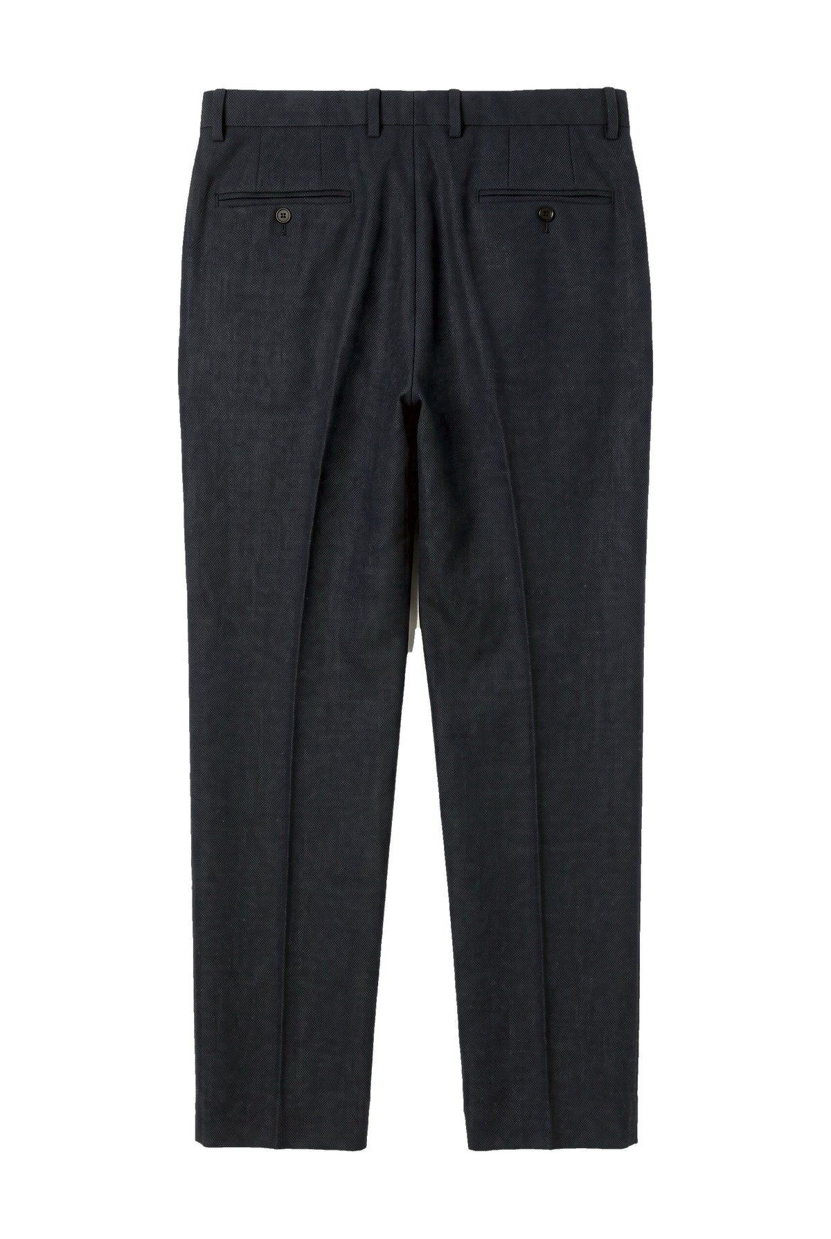 Oscar - Calças masculinas em tweed azul-marinho com mistura de lã