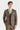 Oscar - Blazer masculino em tweed marrom com mistura de lã