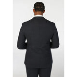 Oscar - Blazer masculino em tweed azul marinho com mistura de lã