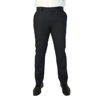 Oscar - Calças masculinas em tweed azul-marinho com mistura de lã