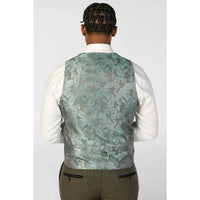 Oscar - Colete masculino em tweed de lã verde-oliva