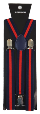 Suspensórios clássicos listrados para calças masculinas