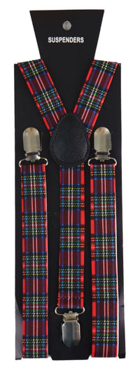 Suspensórios clássicos listrados para calças masculinas