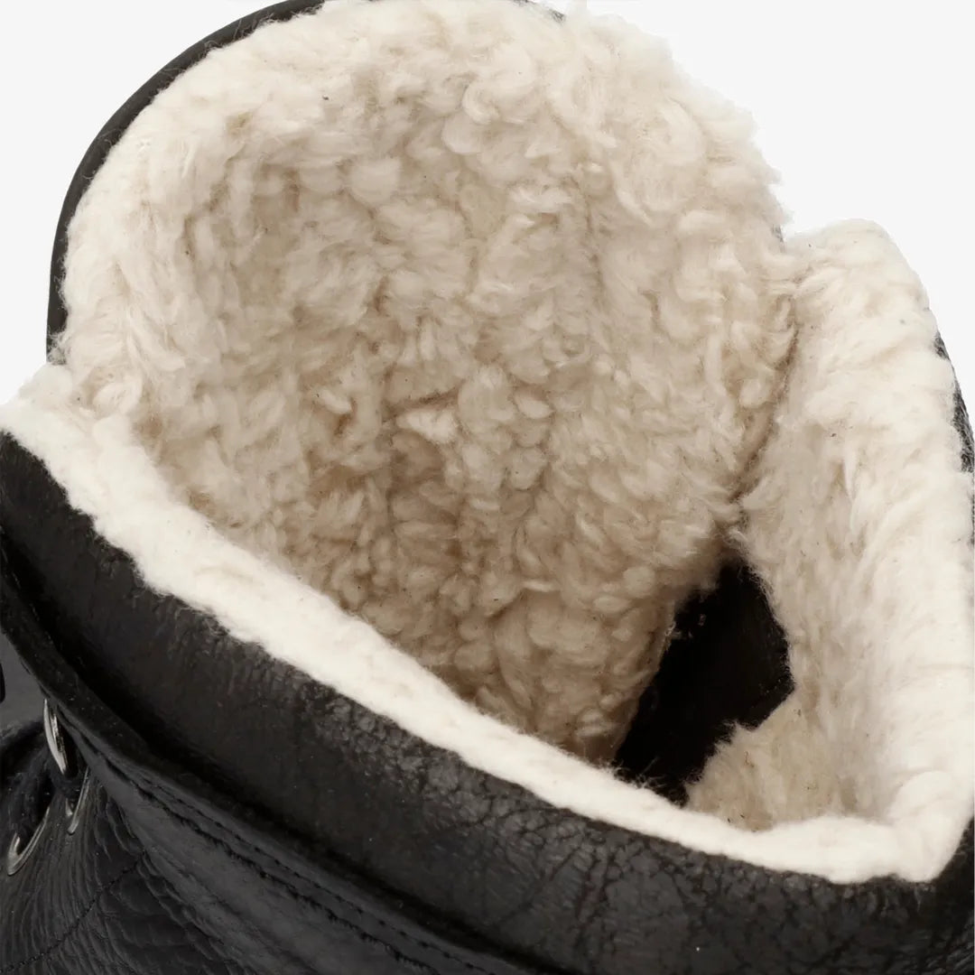 P03 Aviator - Botas de cano curto masculinas em couro preto