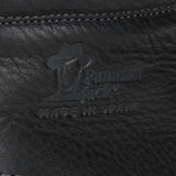 P03 Aviator - Botas de cano curto masculinas em couro preto