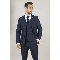 Parker - Blazer masculino azul-marinho de corte ajustado