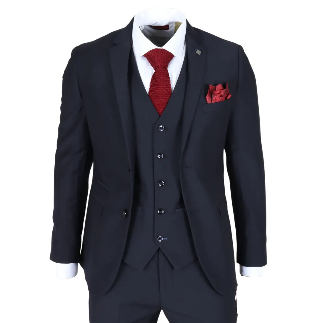 Parker - Blazer masculino azul-marinho de corte ajustado