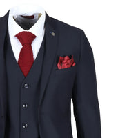 Parker - Blazer masculino azul-marinho de corte ajustado