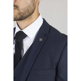 Parker - Blazer masculino azul-marinho de corte ajustado