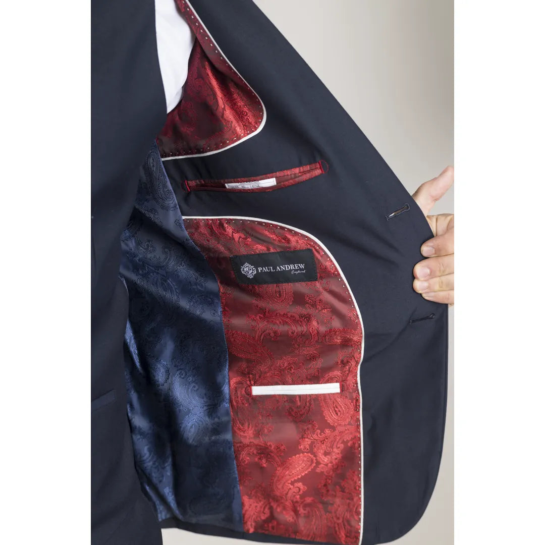 Parker - Blazer masculino azul-marinho de corte ajustado