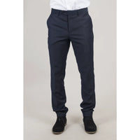 Parker - Terno de casamento masculino azul-marinho de 3 peças com corte sob medida