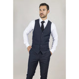 Colete masculino Parker azul-marinho de corte ajustado.