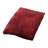 Conjunto de presente masculino com gravata borboleta, lenço de bolso e abotoaduras na cor vinho.
