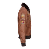 Jaqueta Bomber Aviador Masculina Timber com Gola de Pele Preta Removível