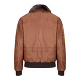 Jaqueta Bomber Aviador Masculina Timber com Gola de Pele Preta Removível