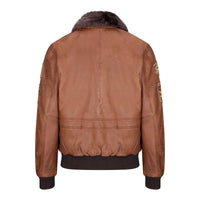 Jaqueta Bomber Aviador Masculina Timber com Gola de Pele Preta Removível