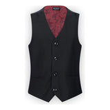 Terno preto de três peças para menino, corte sob medida, clássico para casamento, luto e funeral.