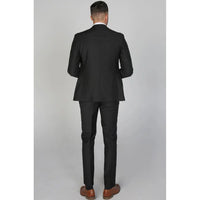 Parker - Blazer preto liso masculino