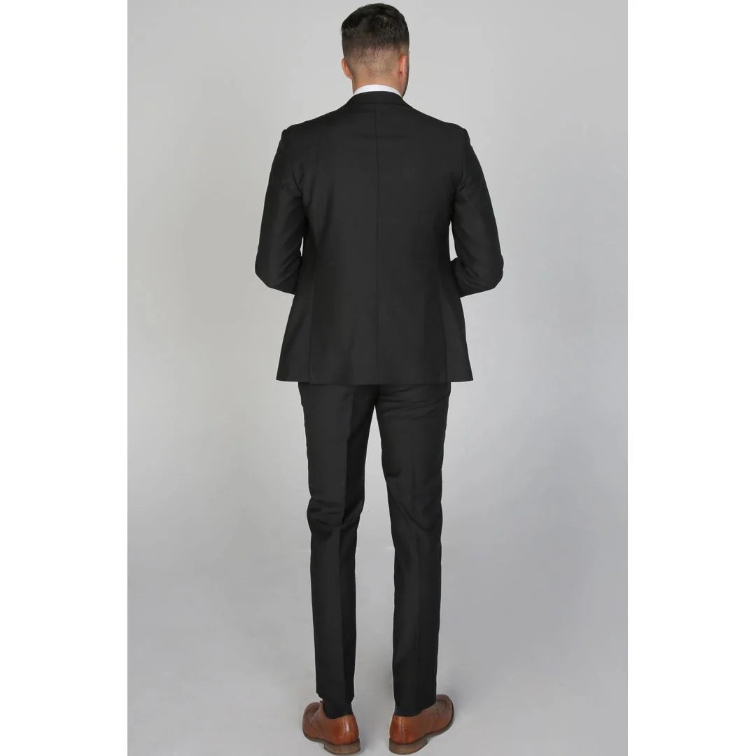 Parker - Blazer preto liso masculino
