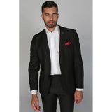 Parker - Blazer preto liso masculino