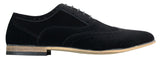 Patron 238 Sapatos Brogue Masculinos de Couro Camurça, Estilo Casual Elegante, nas cores Vermelho, Marrom, Azul Marinho e Preto, com Cadarço, Estilo Retrô