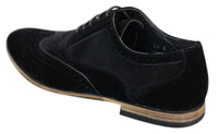 Patron 238 Sapatos Brogue Masculinos de Couro Camurça, Estilo Casual Elegante, nas cores Vermelho, Marrom, Azul Marinho e Preto, com Cadarço, Estilo Retrô