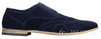 Patron 238 Sapatos Brogue Masculinos de Couro Camurça, Estilo Casual Elegante, nas cores Vermelho, Marrom, Azul Marinho e Preto, com Cadarço, Estilo Retrô