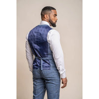 Phantom - Colete masculino xadrez azul