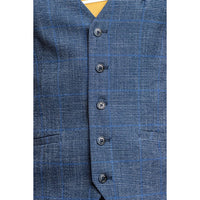 Phantom - Colete masculino xadrez azul