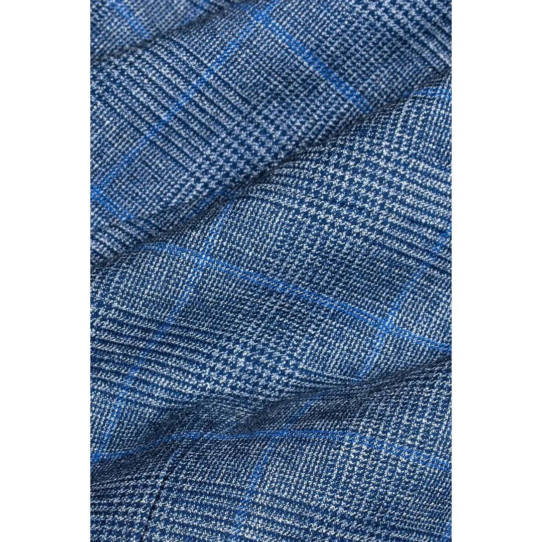 Phantom - Colete masculino xadrez azul