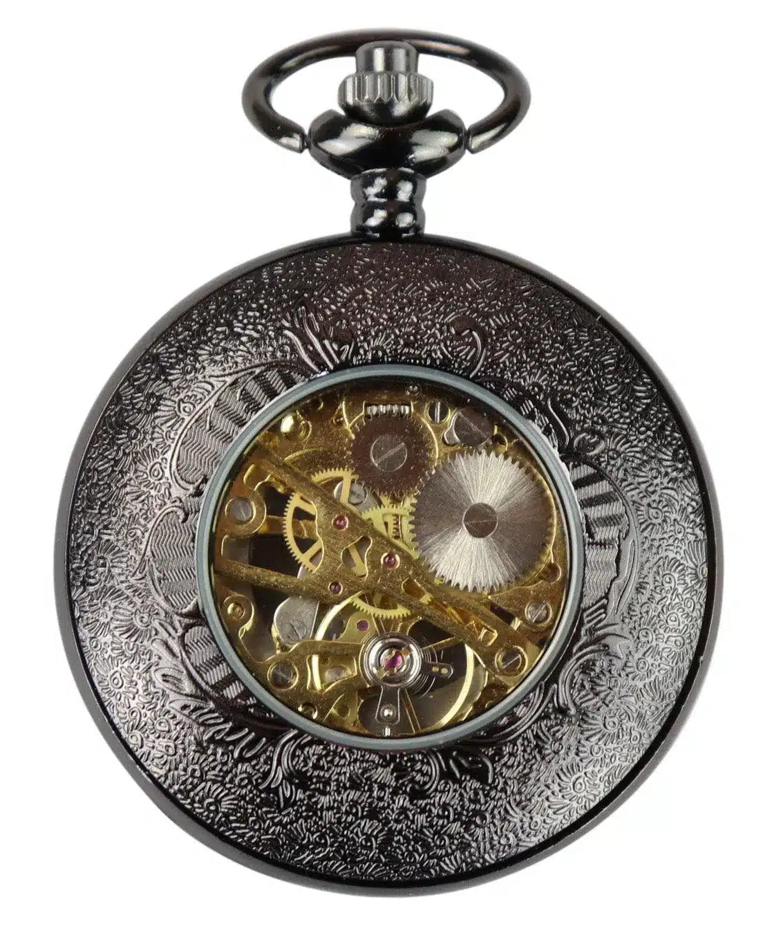Relógio de bolso mecânico vintage preto