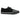 Tênis Creeper de bico fino, preto e branco, em camurça, com plataforma.