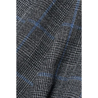 Power - Blazer Slim Fit Cinza Xadrez Masculino