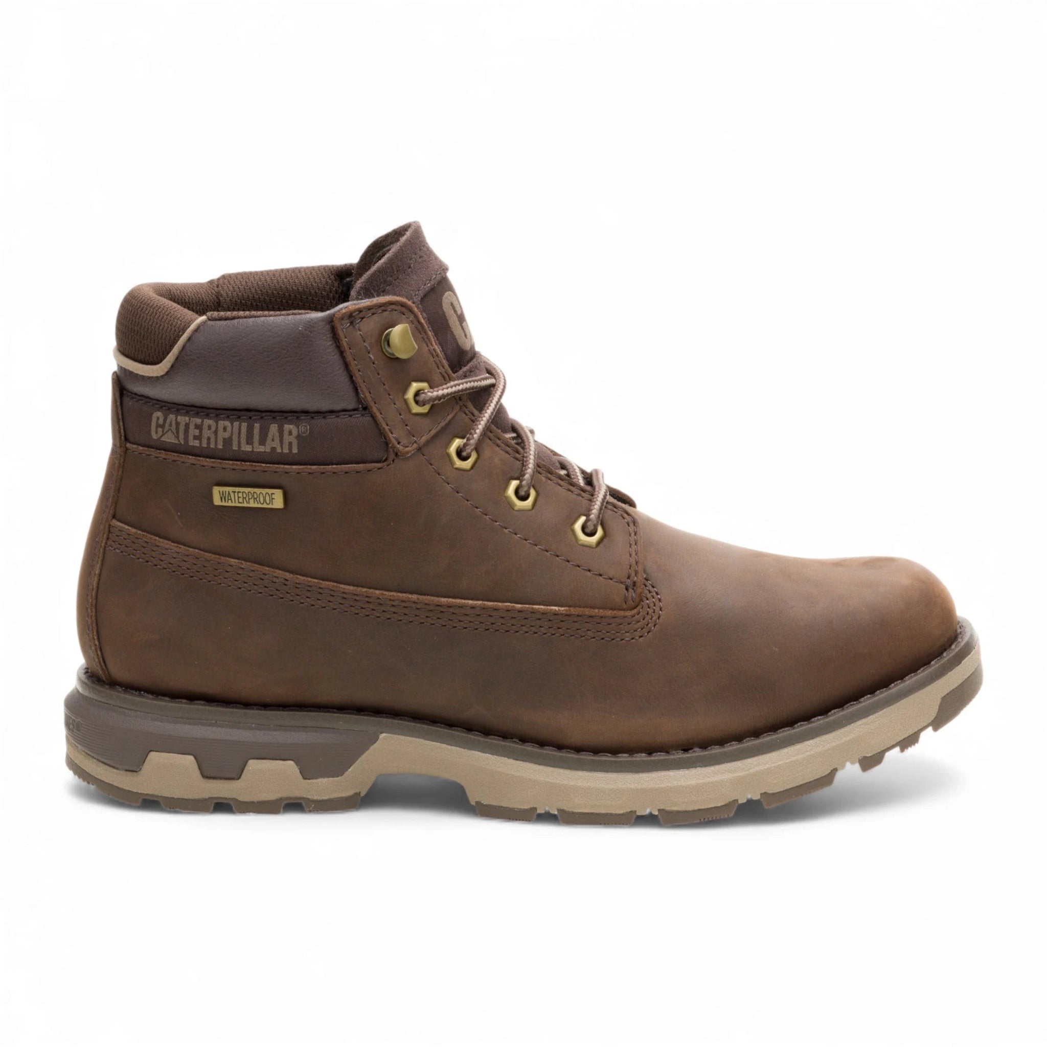 Pursue - Botas de cano curto para trabalho e caminhada em couro marrom escuro para homem