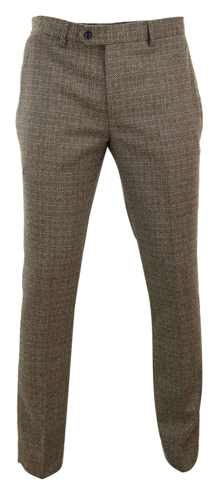 Ralph - Calças masculinas de tweed marrom