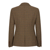 Ralph - Blazer feminino de tweed marrom com corte ajustado
