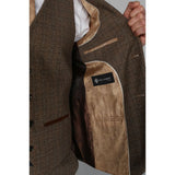 Ralph - Blazer masculino marrom em tweed