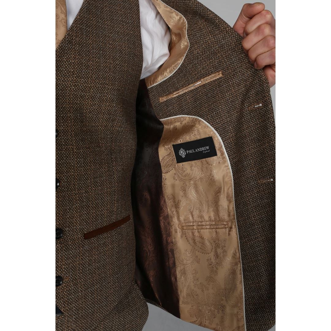 Ralph - Blazer masculino marrom em tweed