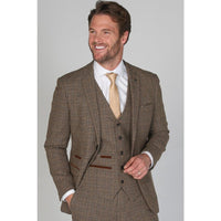 Ralph - Blazer masculino marrom em tweed
